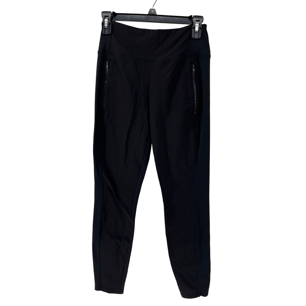 Athleta‎ Headlands Hybrid Tight Black Hiking Leggings Zip Pockets Womens 6